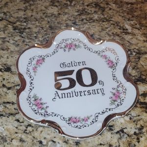 1116 Norcrest Golden 50th Anniversary Wall Plate